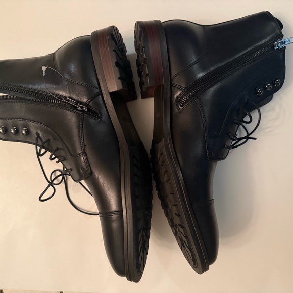 Steve Madden Daylon Black Leather Men's Boots - Picture 4 of 6